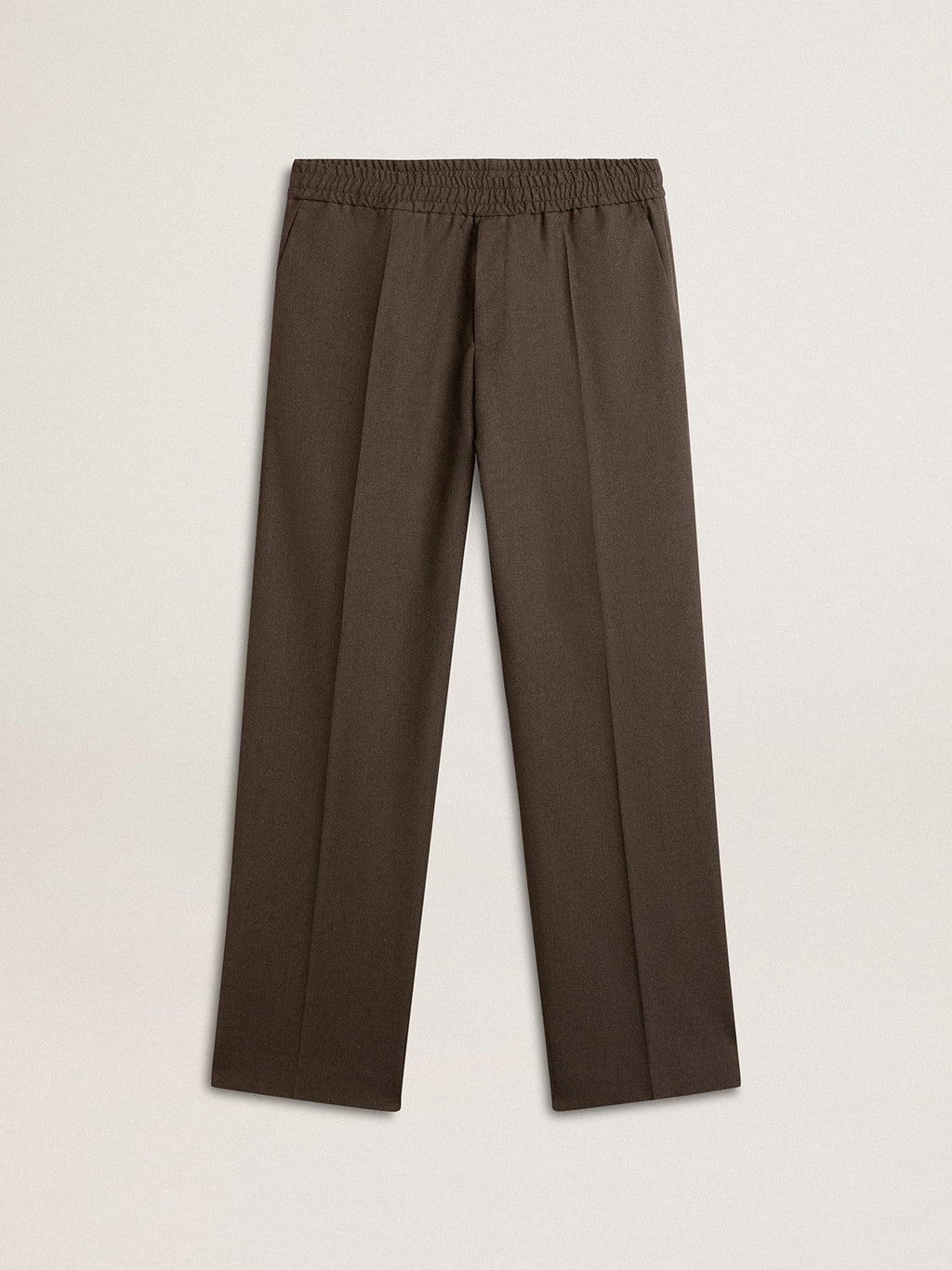 Men's soft pants in anthracite gray wool