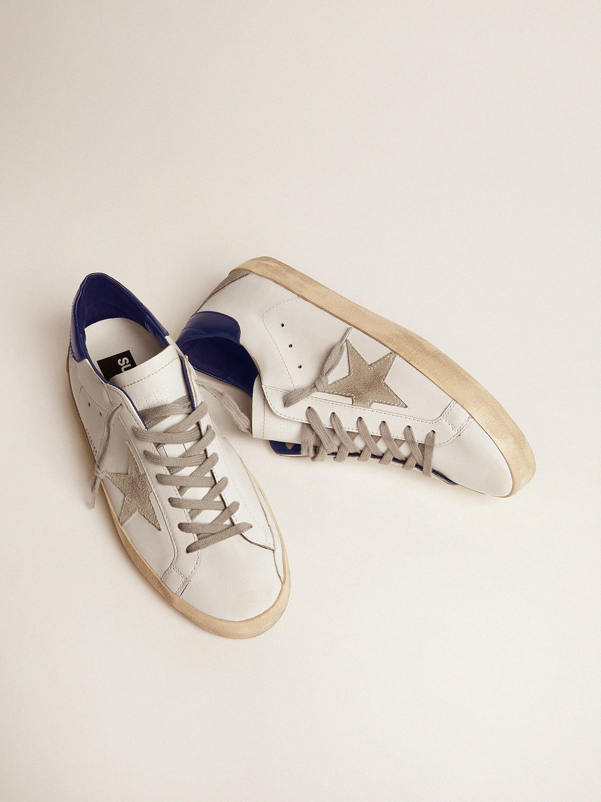 Women's blue and white Super-Star sneakers| Golden Goose