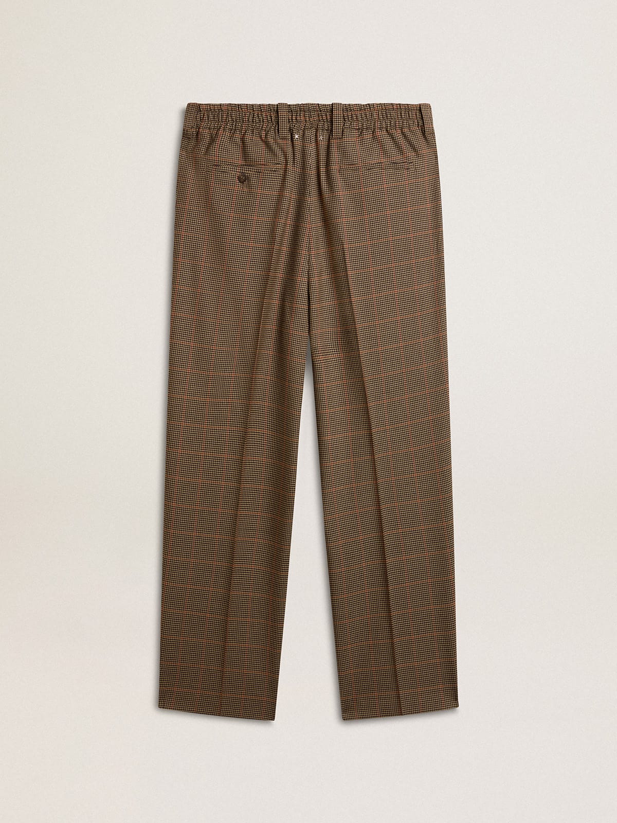Men's pants in three-colored houndstooth
