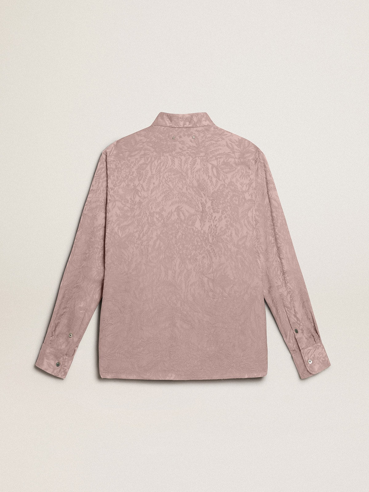 Women's pink viscose shirt with floral pattern