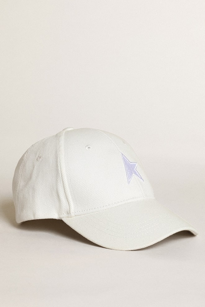 Kids' white baseball cap with star| Golden Goose