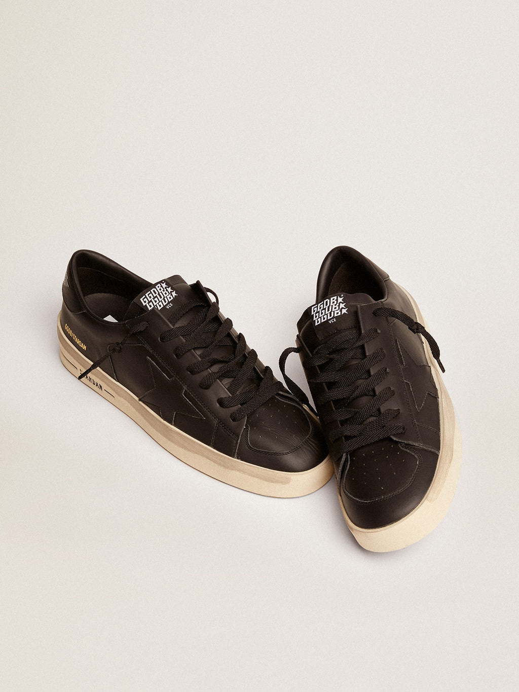 Men's Stardan in total black leather| Golden Goose