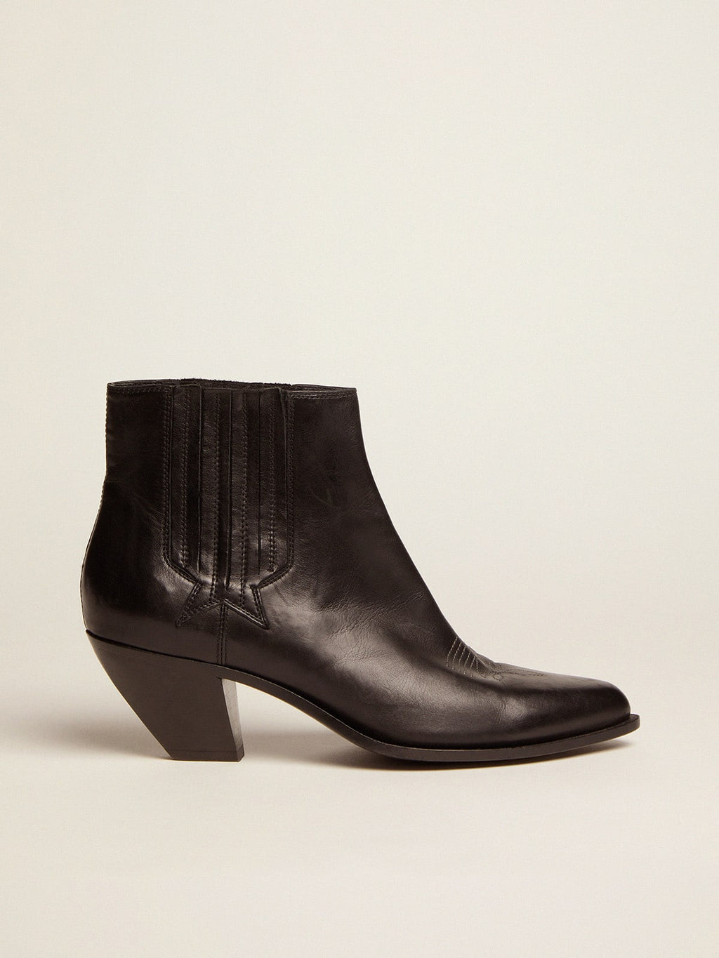 Women's Sunset boots in black leather| Golden Goose
