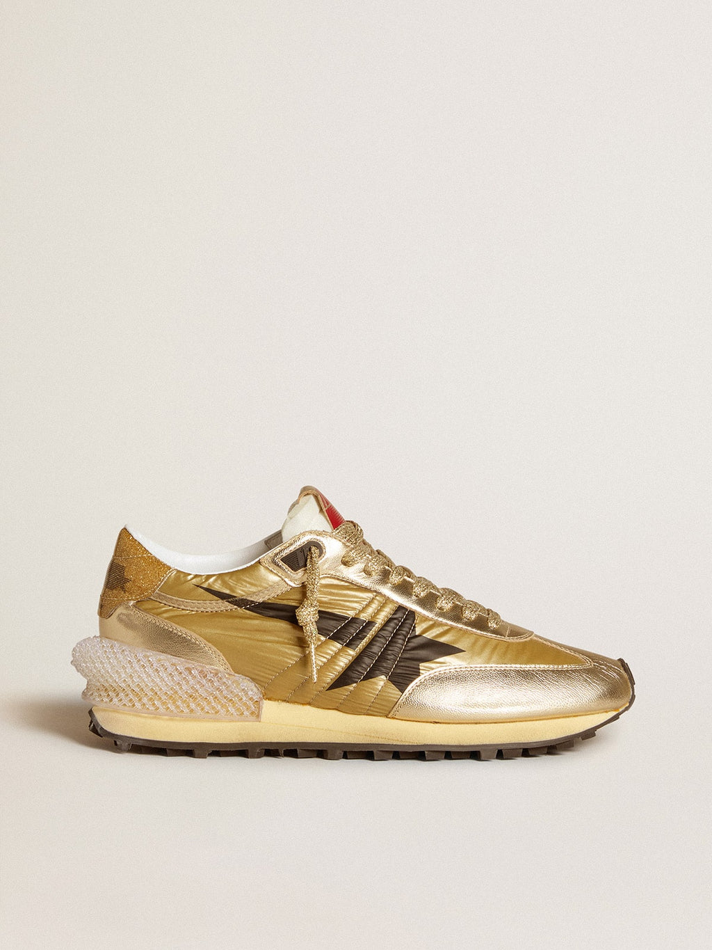 Men's Gold Marathon with gold nylon upper| Golden Goose