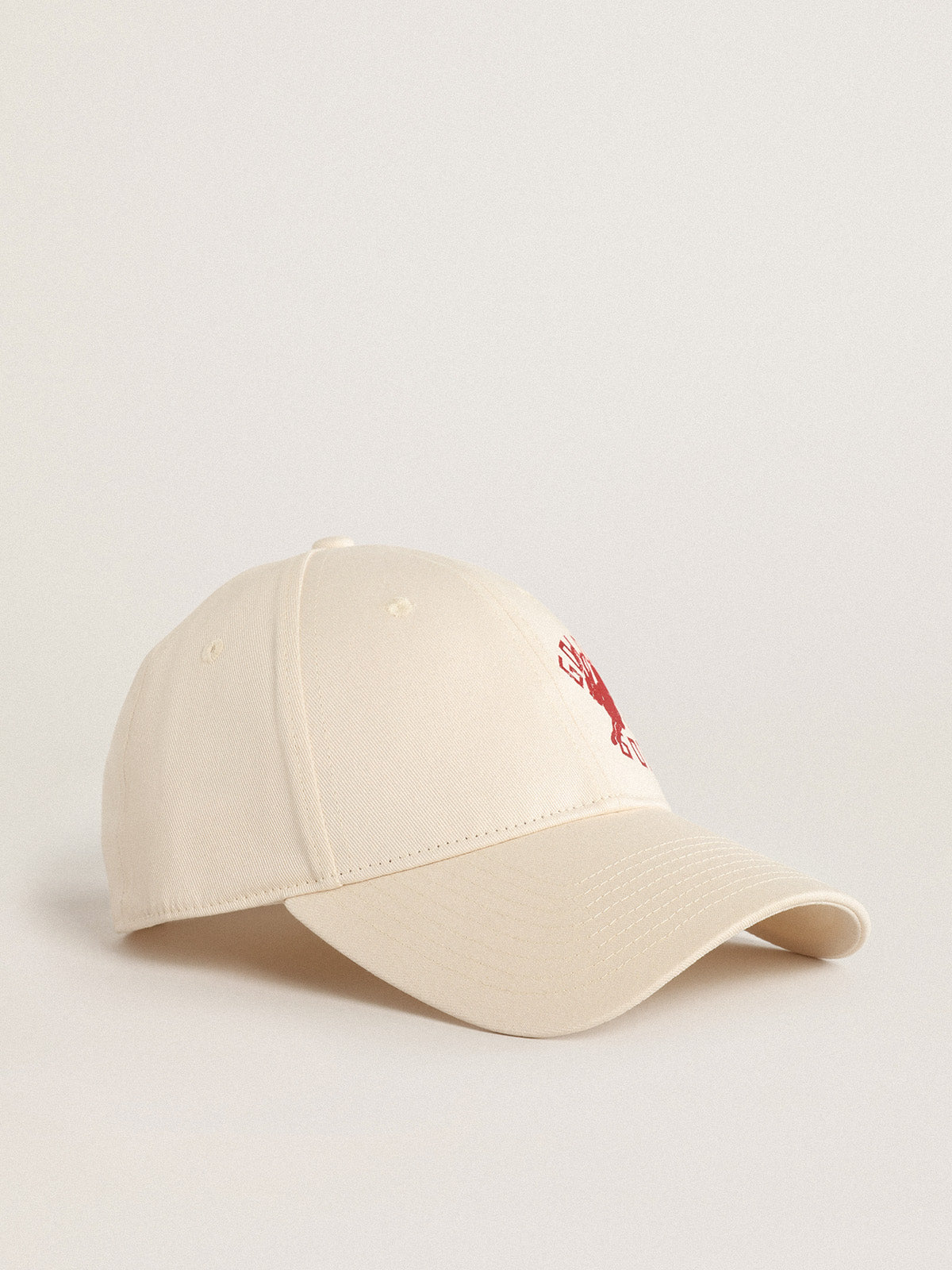 Heritage white baseball cap with CNY logo| Golden Goose