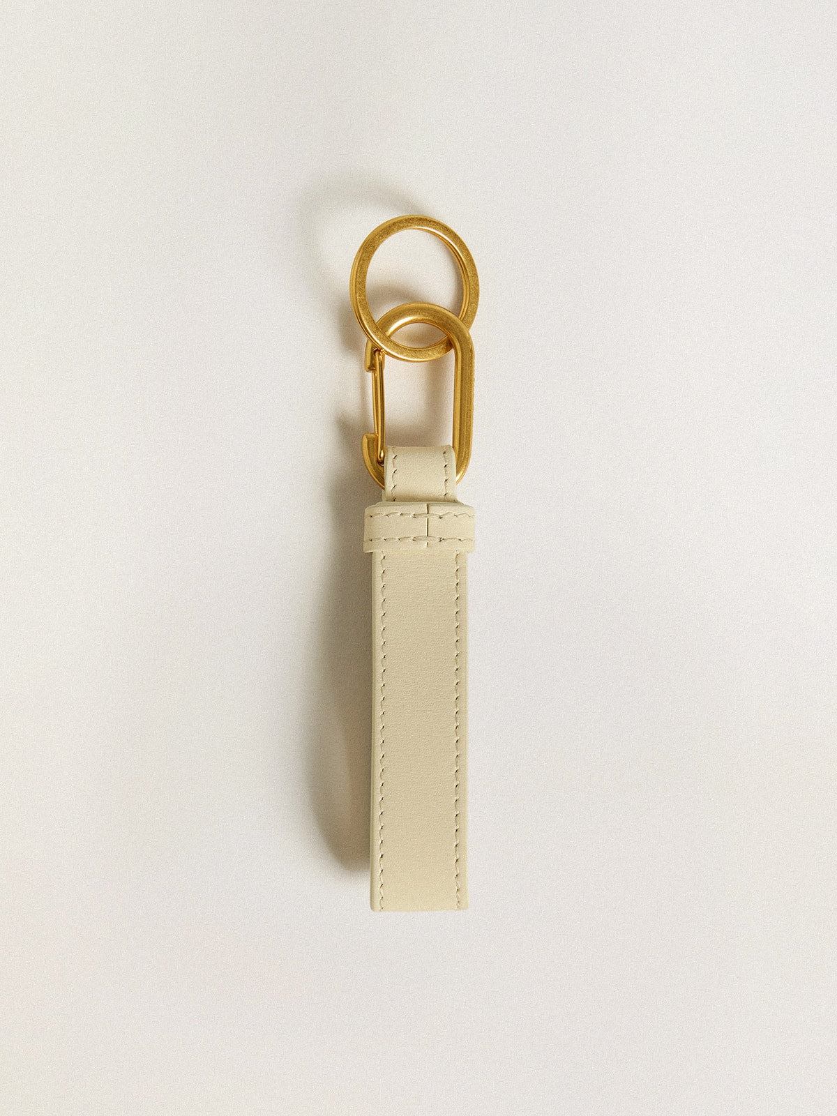 Worn white keyring| Golden Goose